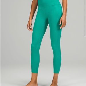 Maldives Green Lululemon High Rise Align Leggings w/Pockets 25”